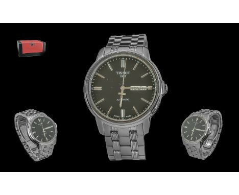 Tissot 1853 - Gents Stainless Steel 25 Jewels Automatic Wrist Watch. Features Fold Over Deployment Clasp, Water Resistant 100