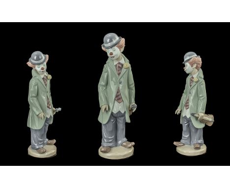 Lladro Hand Painted Porcelain Figure - Titled ' Circus Sam ' Model No 5472. Retired 1998. Artist Francisco Catala. Height 8.3