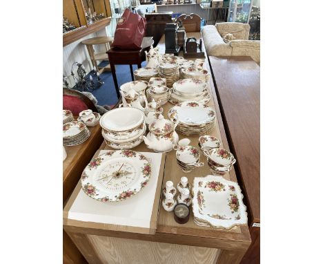 Royal Albert - Old Country Roses, huge collection including Tea Pot, Coffee Pot, Hot Water Pot, Milk Jugs, Creamers, Tea Cups