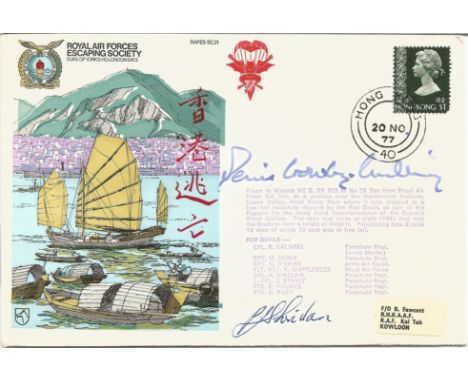 Dennis Crowley Milling DSO DFC, WW2 fighter ace and Baders wingman signed 1977 Escape from Hong Kong RAF Escaping Society cov