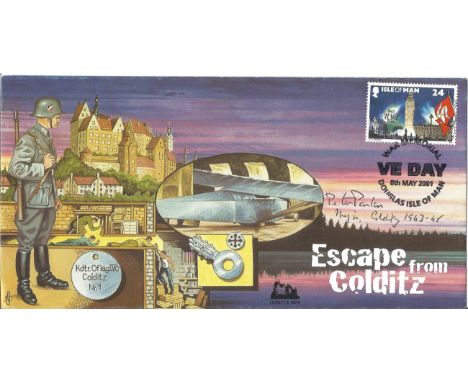 Major Peter Parker Escape from Colditz signed cover PM Douglas Isle of Man 8th May 2001 War Memorial VE Day. Peter spent the 
