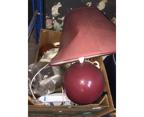 STEAM IRONS, TABLE LAMP ETC