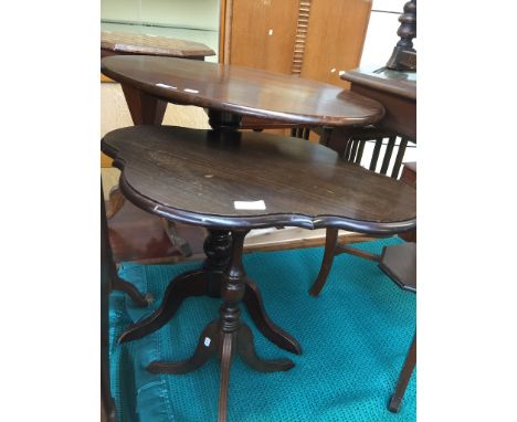 A VICTORIAN TRIPOD TABLE AND ANOTHER