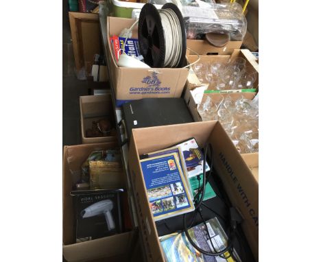 2 BOXES OF ELECTRICALS AND A PORTABLE TYPEWRITER   T3