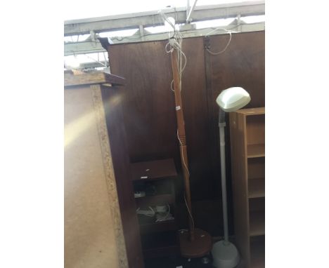A BEECH LAMP STANDARD