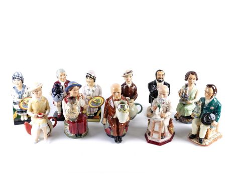 A collection of eleven unboxed Kevin Francis limited edition character jugs, comprising: Josiah Wedgwood, Susie Cooper (x2), 