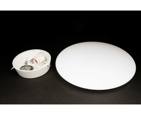 Arne Jacobsen for Louis Poulsen, an Eklipta wall light fitting, together with conforming eliptical opaline shade, each in an 