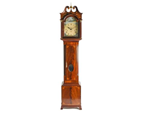 The Trafalgar Floor Clock by Comitti of London, limited edition number 3 of 50, the mahogany inlaid case housing a Keisinger 