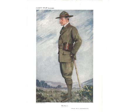 Boy Scouts. Subject Baden Powell. 19/4/1911. These prints were issued by the Vanity Fair magazine between 1869 1914 as collec