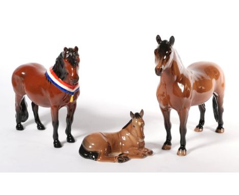 Beswick Mountain and Moorland Ponies, Dartmoor Family: Dartmoor Pony, model No. 1642, brown gloss, ''Another Bunch'', unknown