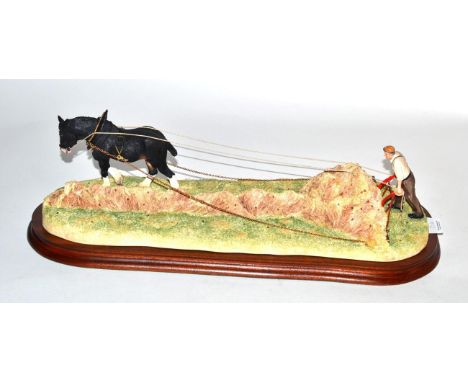 Border Fine Arts 'A Clean Sweep' (Standard Edition), model No. B0591 by Ray Ayres, limited edition 394/950, on wood base, wit
