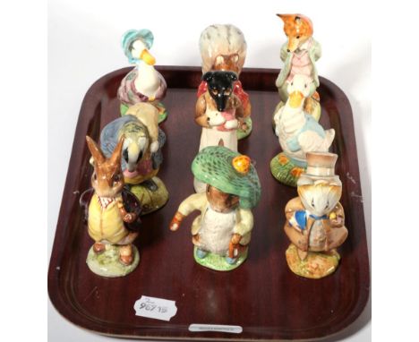 Beswick Beatrix Potter Figurines Including: 'Amiable Guinea-Pig', Style One, 'Benjamin Bunny', First Version, 'Mr. Benjamin B