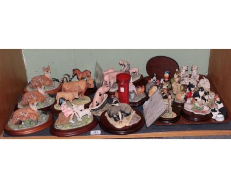 Border Fine Arts Models Including: 'Urban Badgers' (Pair of Badgers and Pillar Box), model No. L151 by David Walton, limited 