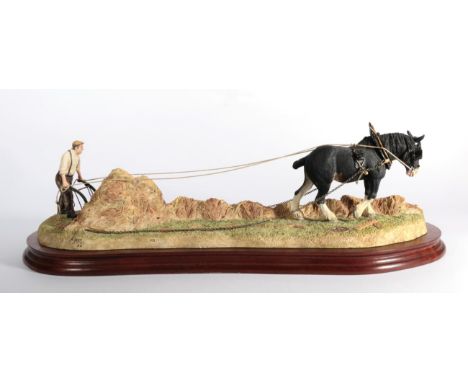 Border Fine Arts 'A Clean Sweep' (Gold Edition), model No. B0591 by Ray Ayres, limited edition 303/950, on wood base, with ce