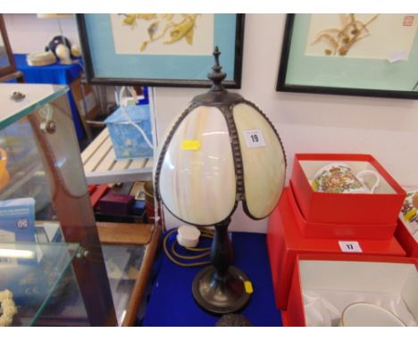 A spelter table lamp