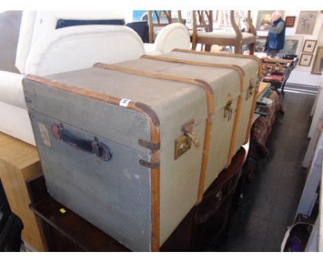 A vintage steamer trunk