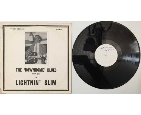LIGHTNIN' SLIM - THE DOWNHOME BLUES PART ONE LP (UK ORIGINAL - PYTHON RECORDS - PLP-KM8). A scarce, late 60's issued compilat