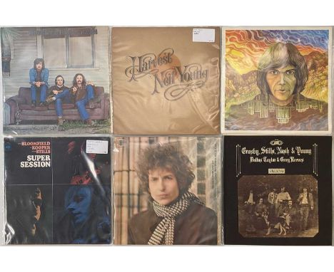 FOLK-ROCK - LP COLLECTION. 18 x more classic LPs to get spinnin'. To include Neil Young - Neil Young (UK original tri-steambo