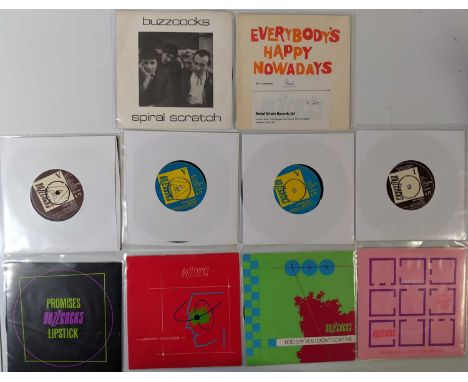 BUZZCOCKS - 7" PACK (INC DEMOS). A selection of 10 7" singles by Manchester punk group Buzzcocks. Titles include Spiral Scrat