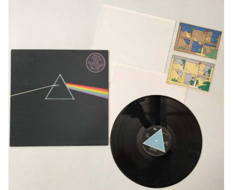 PINK FLOYD - THE DARK SIDE OF THE MOON LP (UK COMPLETE SOLID TRIANGLE - SHVL 804). A beautiful original UK pressing of Pink F