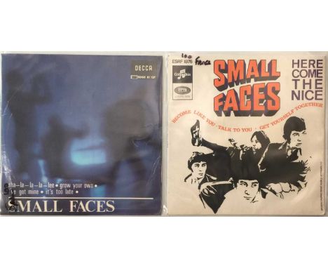 SMALL FACES - 7" EP RARITIES. A super pack of 2 7" EPs by Small Faces. Titles include Here Come The Nice (ESRF 1876, French p