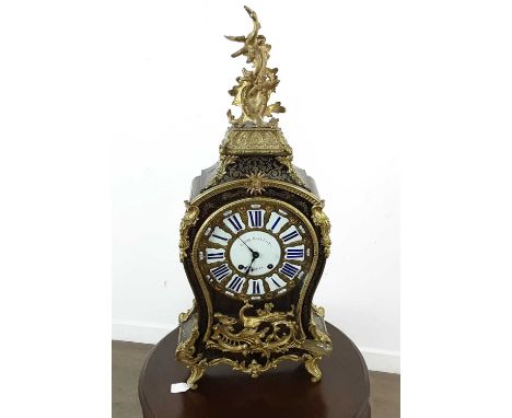 FRENCH BOULLE BRACKET CLOCK AND BRACKET, EDME BAILLOT, PARIS LATE 18TH / EARLY 19TH CENTURY  with twin train movement strikin