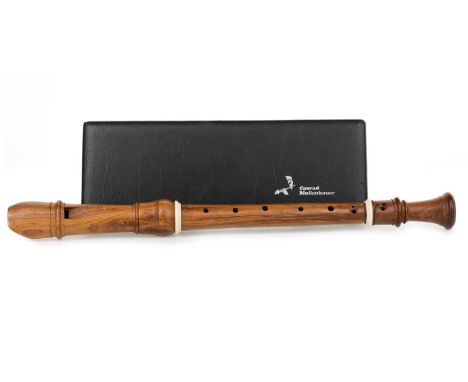CONRAD MOLLENHAUER, TREBLE RECORDER, bearing impressed makers marks, housed in fitted case48.2cm long
