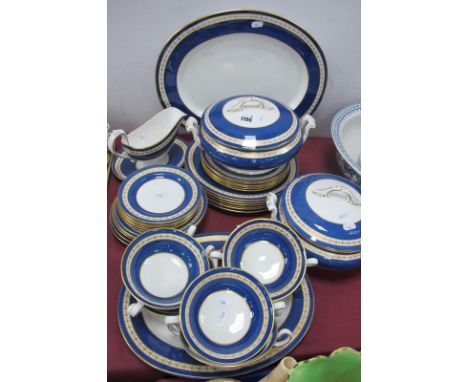 Spode 'Craven' Dinner Service, including two oval meat plates, two tureens and covers, six dinner, side plates, six soup bowl