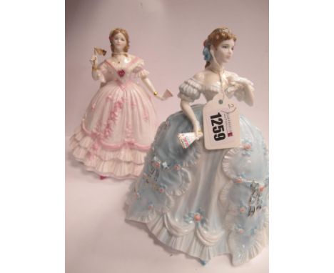Two Royal Worcester Figures, the Masquerade Begins and "The First Quadrille".
