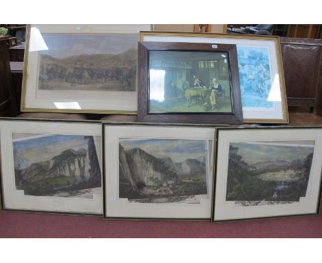 Three XVIII Century Prints, Prospects River Manfold at Welton Mill, Matlock Bath from Lovers Walk, Cavern at Castleton, WM Ib