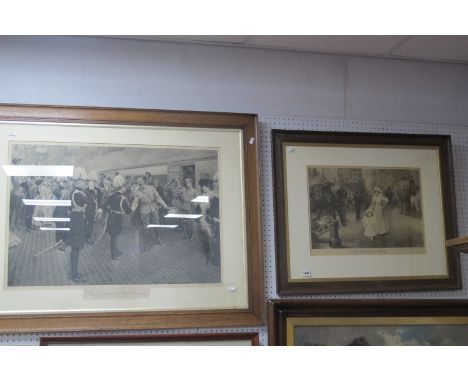 Lord Kitchners Return Published by Bovril Ltd, Black - White Print, together after Arthur Drummond black-white print His Maje