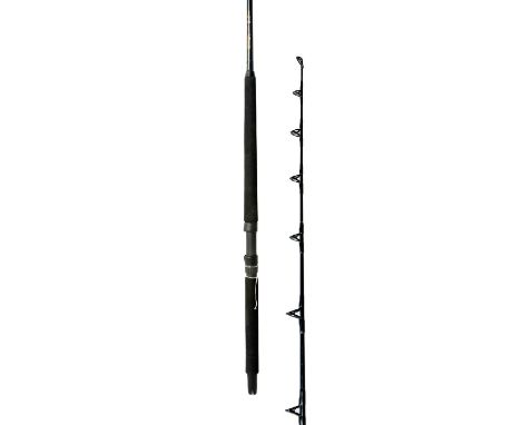 Tuna taker 30-80 lbs.8 guides nice light and powerful with gimbaled butt. Rod measuresÂ&nbsp;79 inches. Issued: late 20th to 