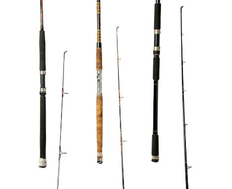 Daiwa 9'L 1-3 oz. fiberglass light surf and jetty spinner, Penn SBG-9808M Spinfisher long-casting 8'L graphite rod 0.75-3 oz.