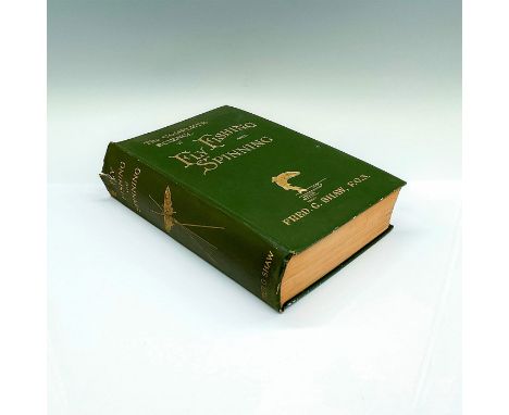 An antique fishing hardcover book; over 400 pages of comprehensive guide to fly fishing and spinning, and 152 illustrations. 
