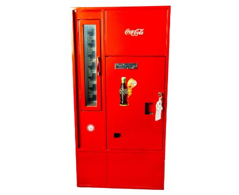 Model lVFA 56D-C. Restored Vintage red Coca Cola machine with manufacture plaque to side.With original key. #cocacola Dimensi