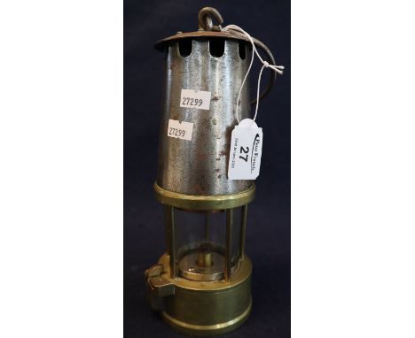 Brass Prestwick patent miner's safety lamp. (B.P. 24% incl. VAT)