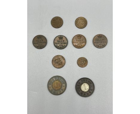 High grade Half and third farthings and model coins.