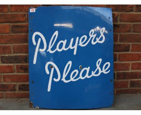 Vintage Players Please Enamel SignMake: Contact AuctioneerModel: Contact AuctioneerYear: 0Mileage: 0VIN: Contact AuctioneerCo