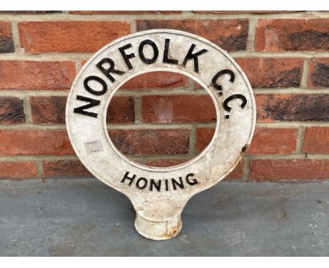 Original Norfolk County Council Post Top Sign - HoningMake: Contact AuctioneerModel: Contact AuctioneerYear: 0Mileage: 0VIN: 