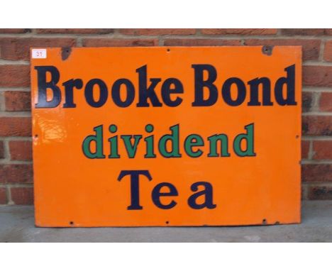 Brooke Bond Dividend Tea Enamel SignMake: Contact AuctioneerModel: Contact AuctioneerYear: 0Mileage: 0VIN: Contact Auctioneer