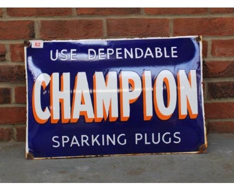 Champion Spark Plugs Enamel Convex SignMake: Contact AuctioneerModel: Contact AuctioneerYear: 0Mileage: 0VIN: Contact Auction