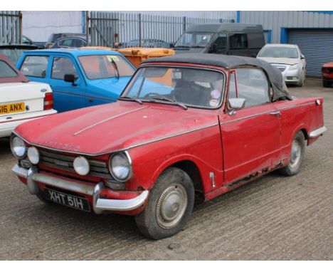 1970 Triumph Herald 13/60 Convertible Make: Triumph Model: Herald 13/60Year: 1970Mileage: 0VIN: GE63266CVConfiguration: Right