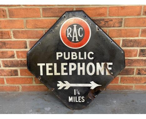 RAC Public Telephone Double Sided Enamel SignMake: Contact AuctioneerModel: Contact AuctioneerYear: 0Mileage: 0VIN: Contact A