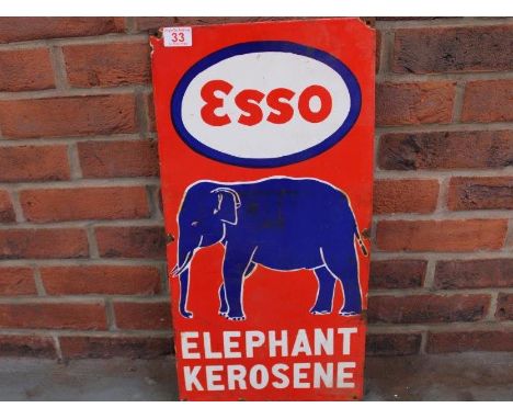 Esso Elephant Kerosene Enamel SignMake: Contact AuctioneerModel: Contact AuctioneerYear: 0Mileage: 0VIN: Contact AuctioneerCo