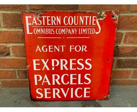 Eastern Counties Double Sided Express Parcels Service Enamel SignMake: Contact AuctioneerModel: Contact AuctioneerYear: 0Mile