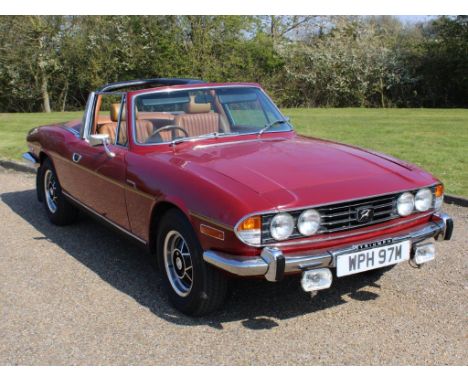 1974 Triumph Stag 3.0 AutoMake: Triumph Model: StagYear: 1973Mileage: 60623VIN: LD25420BWConfiguration: Right Hand DriveRegis