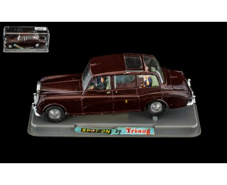 Die Cast Spot- On Model by Tri-ang, Queen's Rolls Royce, made in UK, boxed; 6 inches (15cms) x 2.5 inches (6.25cms).