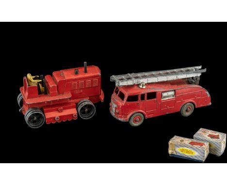 Dinky Toy Heavy Tractor, No. 963, boxed, together with another boxed Dinky Fire Engine No. 955. 
