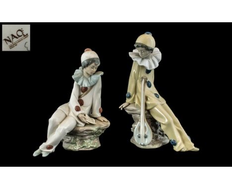 Nao by Lladro Pair of Fine Hand Painted Porcelain Figures. Comprises 1/ Love Letter, Model No 1053. Height 7 Inches - 17.5 cm