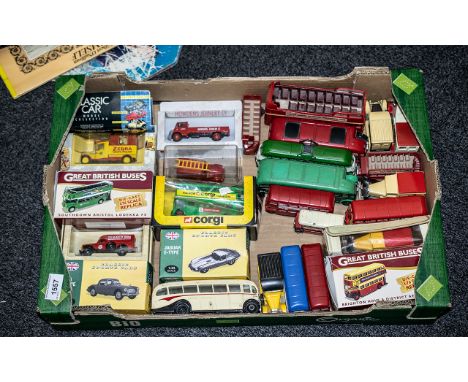 Collection of Diecast Models, some boxed, to include Atlas editions, Corgi 488, Models of Yesteryear, mostly buses and advert
